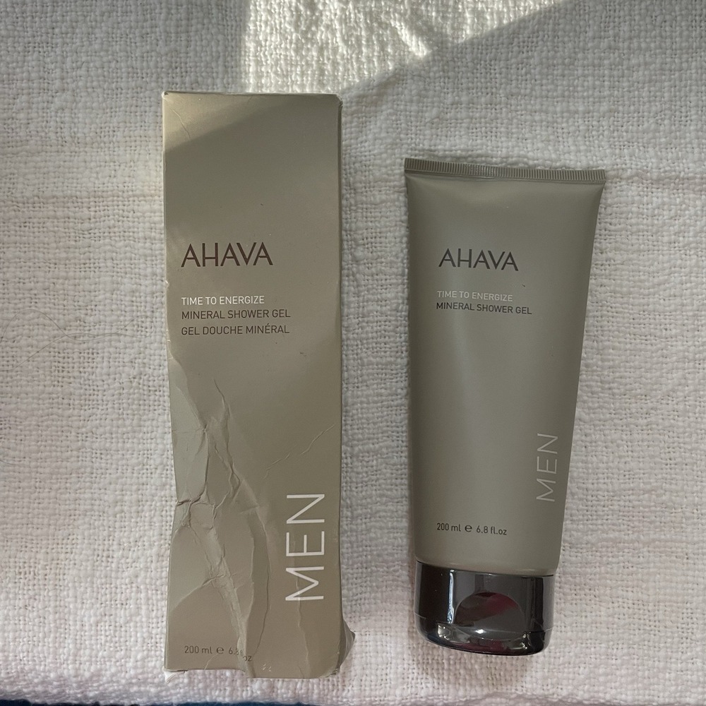 AHAVA Men Time to Energize Mineral Shower Gel 6.8 Oz.‎ New Sealed NEW Spa Skin